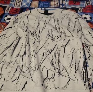 H&M sweater, size XL, white and black